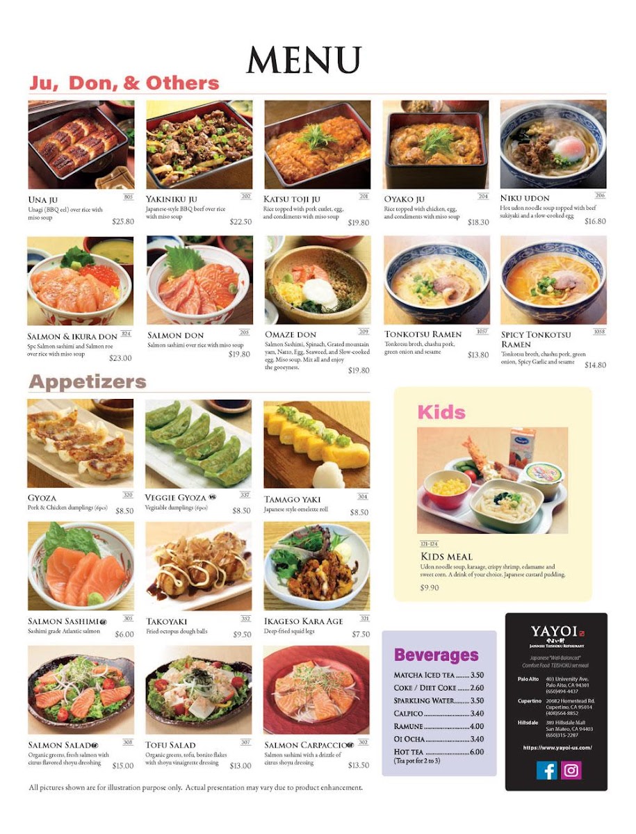 Menu Yayoi Hillsdale-2