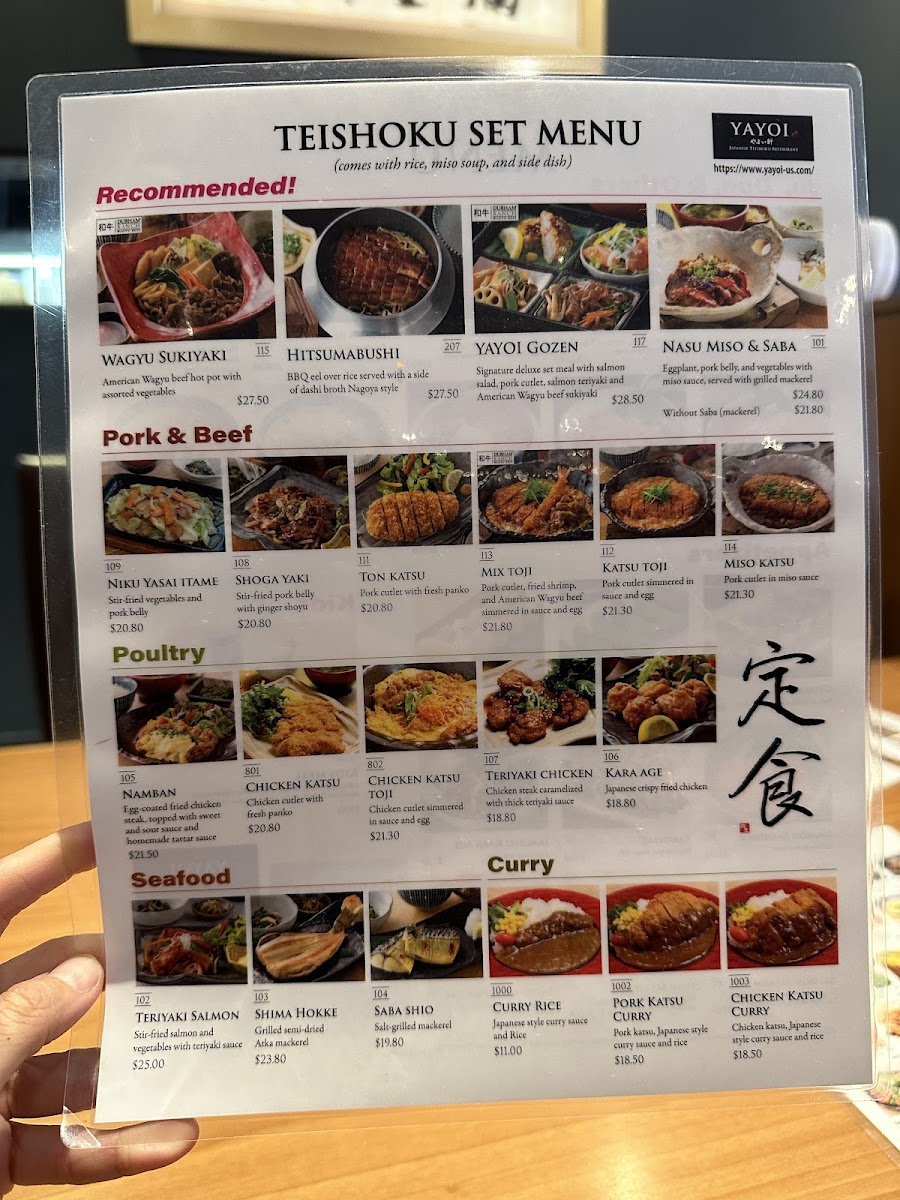 Menu Yayoi Hillsdale-4