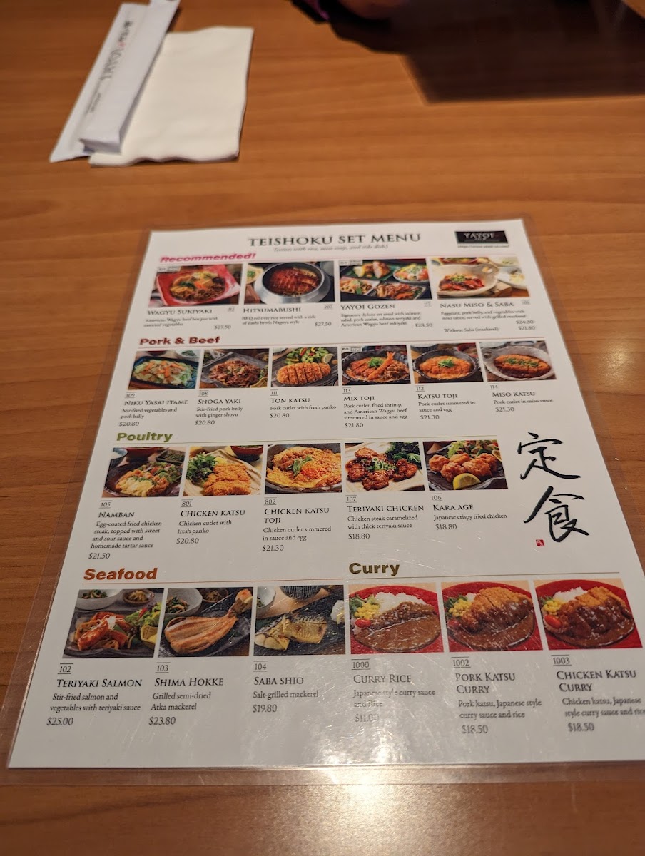 Menu Yayoi Hillsdale-6